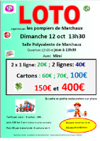 Affiche loto Pompiers 2025